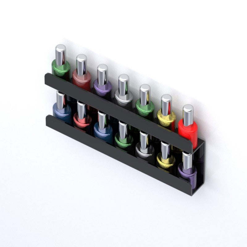 Espositore da Parete in Plexiglass per Smalti e Cosmetici – Ripiano Singolo | Porta Smalti e Make-Up