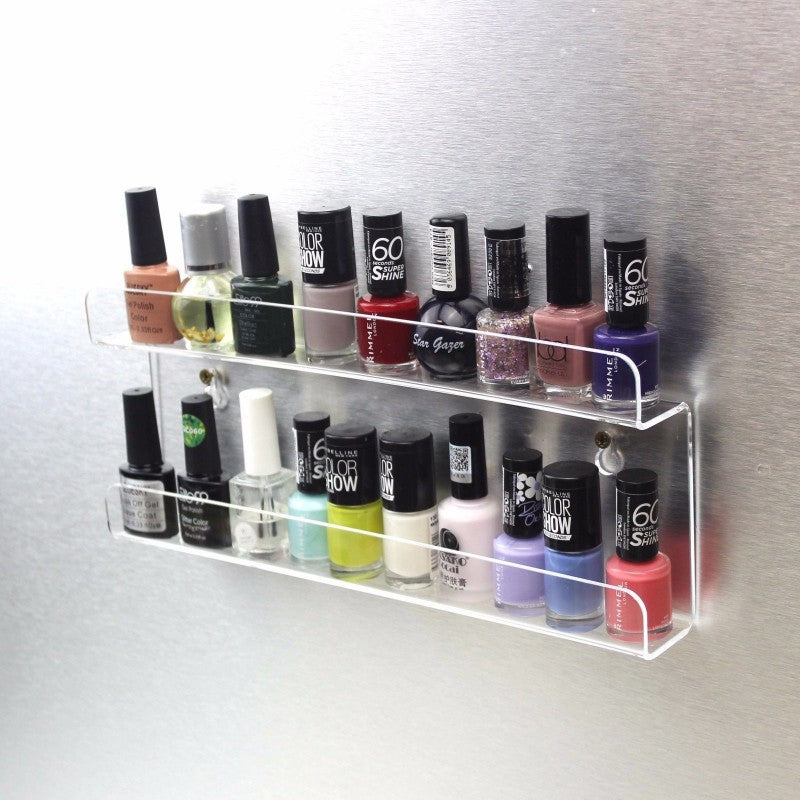 Espositore da Parete in Plexiglass per Smalti e Cosmetici – Ripiano Singolo | Porta Smalti e Make-Up