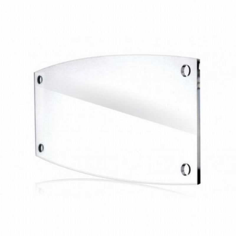 Targa Ellittica in Plexiglass Trasparente 5 mm – Con Distanziali Inclusi